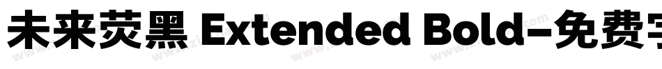 未来荧黑 Extended Bold字体转换